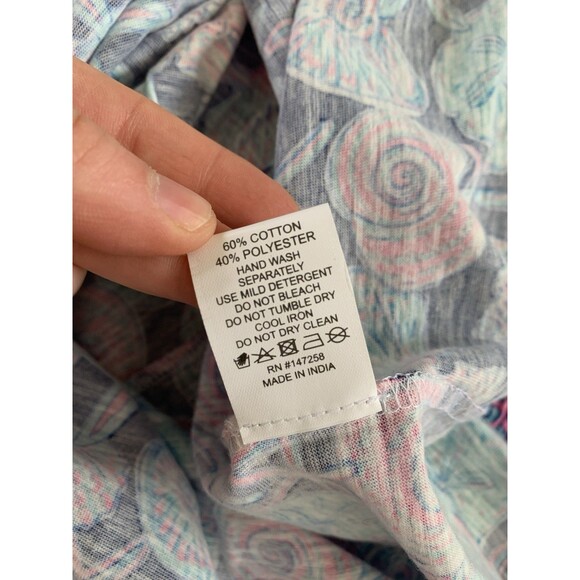 NWT Simply Southern Seashell Print 2-Piece Set Top & Skirt Blue/Pink- Size Large - Picture 14 of 14